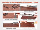 Leather Working Tools Kit, 38 PCS Leather Craft Tools with Portable Canvas Storage Bag, Engraving V952-PGGJTZFBGJB3WJWNHV0