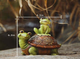 Frog Garden Statues Decor Outdoor, Resin Couple Frogs Garden Animal Statue Waterproof, Figurines for V1192-AZ-W-11614
