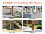 4x4 Post Base 10 Pcs, Inner Size 3.53x3.56inch/89.6x90.5mm Concrete Post Anchor, Heavy-Duty V952-HNTJZ44YC10JREKGG001V0