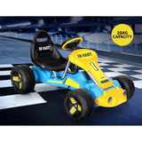 Rigo Kids Pedal Go Kart Ride On Toys Racing Car Plastic Tyre Blue GKRT-F1D-BU