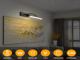 Hardwired Picture Light for Wall Black,14 inch Night Light LED Wall Sconces for Pictures,Dart Board V1171-CB-BLACK-MURAL-LAMP-14IN