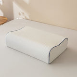 Memory Foam Pillow - 1 Piece Cervical Support Pillow with Bamboo Fibre Fabric 60x40x16/14cm for Home V888-ELOSUNG54966