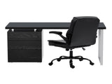 Artiss Computer Desk Executive Office Chairs Sets Black DESK-140M-CHAIR-7023-BK