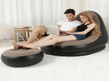Inflatable Deck Chair Thick Lounger Sofa with Footrest for Indoor Living Room Bedroom Outdoor Travel V1294-YM0901-3116240017711