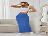 Ribbed Maxi Skirt Women'S Maxi Skirt Black Maxi Skirt Beige Maxi Skirt Trendy - Black - Size L V1403-942-67739-BLK-L