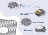 Silicone Mat, 8 Pack Protectors for Kitchen with Center Drain, Folding Non-Slip Heat V1192-AZ-W-22549