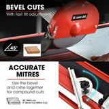 BAUMR-AG 800W Electric Tile Saw Cutter with 200mm Blade, 720mm Cutting Length, Side Extension V219-TILSAWBMRA210