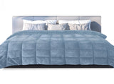 DreamZ Quilt Doona Comforter Blanket Blue King QU1005-K-BL