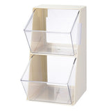 Desktop Storage Box Plastic Multi Layers Dust Proof Modern Minimalist Desk Organizer Box for Teabag V1294-YM0901-3117240099611