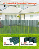 Bottom Locking Privacy Slats, Single-Wall Vertical Bottom-Locking Slats for Chain-Link Fence, V952-DBYSBTDBPE4FL2OHIV0