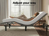 Artiss Double size bed frame & Giselle Bedding Double Mattress Combo, adjustable bed Base for EAB-8183-PURE-20-D