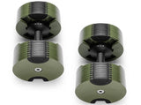 Powertrain Eon Dial Up 72KG Adjustable Dumbbells Pair with Stand - Green DMB-B10-036-GN-2S