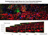 Outdoor Garden Christmas Light Projector 3 Light Colors Red Green Blue Remote Control Waterproof V1294-YM0901-L6719