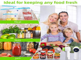 Green Electric Vacuum Sealer Kit Portable Mason Jar & Bag Sealing Machine with Digital Display, V1107-CS-ZKMFJ