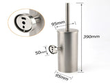 Brushed Nickel Silver Round Toilet Brush Stainless Steel Wall Mounted Holder Cup V1233-E69013BS