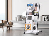 Brochure Display Rack, 6-Tier Magazine Literature Display Stand, Floor Standing Magazine Rack V952-WJZS20LDSJSD639P7V0