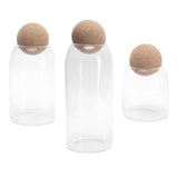 3Set Round Sealed Cans Transparent Storage Box Tea Set Storage Container for Kitchen Home V1294-YM0901-3118210083511