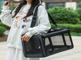 Multifunctional Pet Travel Bag Large Capacity, Breathable, Portable, Handheld or Crossbody Pet Bag V1265-AU-071-HEI