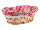 Natural Red Woven Picnic Basket Simple and Generous Design Easy to Move V1369-AZ3-W-20904