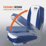Boat Seat, 480 mm Low Back Boat Seat, Folding Boat Chair with Thickened Sponge Padding and Hinge, V952-ZDCZYDKB1J008NUH0V0