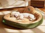 Pet Bed Dog Bed Cat Bed Winter Warm Pet Bed Money Tree Backrest Temperature - Brown - Size M50-40-23 V1347-136-46870-BRN-M50-40-23