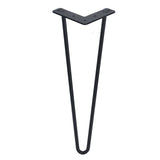 4Pcs Black Iron Table Desk Legs Home Accessories for DIY Handcrafts Furniture 16inch V1294-YM0901-JY01801-03