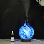 Essential Oil Aroma Diffuser - 100ml Glass Marble Aromatherapy Mist Humidifier V238-SUPDZ-32977627578448