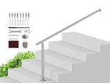 Handrails for Outdoor Steps, 47.3in / 120cm Deck Railing Kit Wall Floor Mounted, Railings for V952-BXGDLZFS120CR5F2IV0