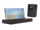 Weather Clock Transparent ABS Wireless Multifunctional Temperature Alarm Clock with Color Screen V1294-YM0703-3113230046711
