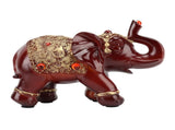 Elephant Statue Durable Resin Cute Elegant Attract Wealth Round Corner Elephant Decor for Home V1294-YM0626-3115220164911