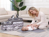 Newborn Diaper Bag Set with Changing Pad 4-Piece Baby Organizer, Large Capacity Mom Backpack, V1107-CS-MMBSJTHU