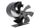 Stove 6 Blades Fireplace Heat Powered Fast Wind Circulation Half Moon Pattern Thermoeletric V1294-YM0706-3114230120011