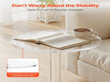 Acrylic Drink Table, Modern Acrylic Cake Table Stand, Drink, Food, Snack, Easy Assembly, 25.4 25.4 V767-VVR-YKLZBZCZKYXYG8GBG001V0