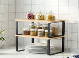 Cefito Kitchen Storage Shelves Rack Cupboard Cabinet Organiser Set of 2 DR-D-2SET-WD