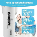2-in-1 Pet Hair Dryer with Straightening Brush Adjustable Temperature for Small Animals V1188-MS-710-130