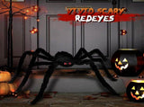 Giant Spider 6.6 Ft, 2M Halloween Decorations Fake Halloween Decor Spiders Large, Furry Spiders for V1107-116-16380-BLK-4PACK