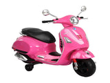 Kids Electric Ride On Car Motorcycle Motorbike Vespa Licensed GTS Pink RCAR-MBIKE-VESPA-PK