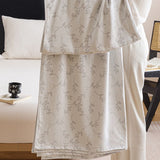 Silver Bamboo Fibre Summer Blanket - Vine Pattern Cooling Throw Blanket 200230cm Lightweight V888-ELOSUNG54969-8