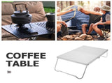 Compact Camping Table Plated Silver, Portable and Quick Assembly for Outdoor Use V1370-AZ4-20794