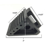 1Pc Heavy Duty Black Rubber Wheel Chock with Non Slip Bottom for Vehicle V1192-AZ-W-27192