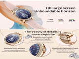 Elegant Women's Smartwatch,HD Touchscreen, Bluetooth Calls, Health Monitoring V888-ELOSUNG25996