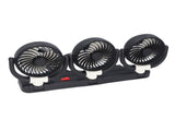 3 Heads Car Fan USB Speed Adjustable Foldable Portable Car Cooling Fan with Phone Holder for V1294-YM0901-3113250082911