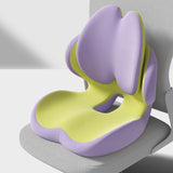 Purple Ergonomic Memory Foam Seat Cushion with Lumbar Support - Integrated Backrest Design, V888-ELOSUNG54423