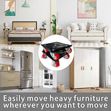 Large Furniture-Dolly-Furniture-Movers with-5-Wheels, Furniture Sliders Lifters Tool Set for Moving V1107-145-73974-BLA-L