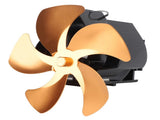 5 Blade Heat Powered Stove Fan Aluminum Alloy Noiseless Wall Hanging Thermal Powered Fireplace Fan V1294-YM0706-3114230124412