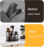 Kitchen utensil holder, stainless steel cutlery rack, sink holder, stainless steel sink organizer, V1259-DP01-BO-274