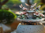 Floral Fountain Garden Stake Acrylic Yard Ornament Weather-Resistant Outdoor Patio Decor V1369-AZ3-W-14920