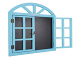 Hanging Chalkboard Sign Wooden Erasable Window Frame Shaped Hanging Message Board for Coffee Shop V1294-YM0901-3115250098511