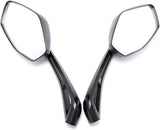 1 Pair Universal Bar End Motorcycle Mirrors, Adjustable Scooter Rearview Mirrors with 8 mm and 10 mm V1189-LC-QP-00849