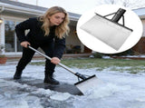 Multifunctional Garden Shovel with Long Handle, Heavy Duty Steel Flat Spade for Yard Weeding, Ice V1369-AZ3-W-22466
